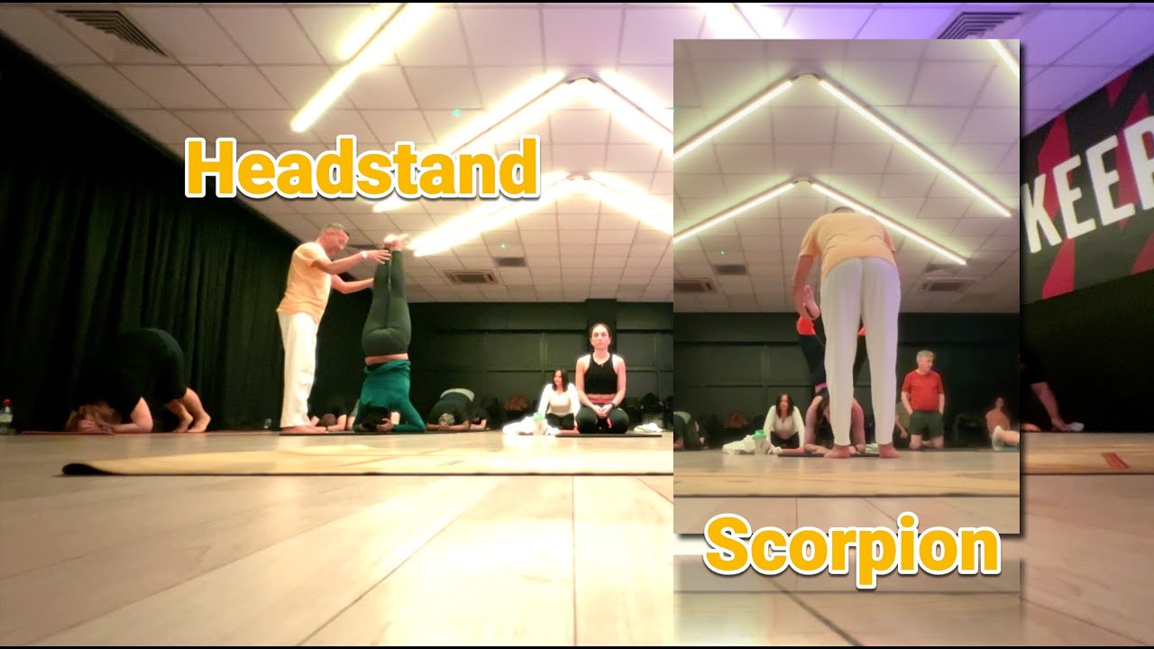 Master your transition from Headstand to Scorpion Pose 