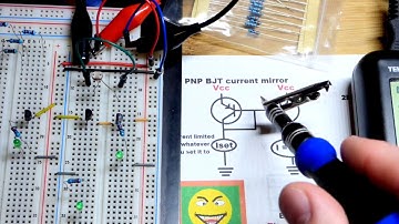 Current mirror Light Dependent Resistor LDR controlled 2N3906 PNP Bipolar Junction Transistors BJTs