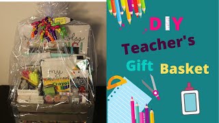 DIY Teachers Gift Basket |  Show a teacher some appreciation with this loaded  basket of goodies.