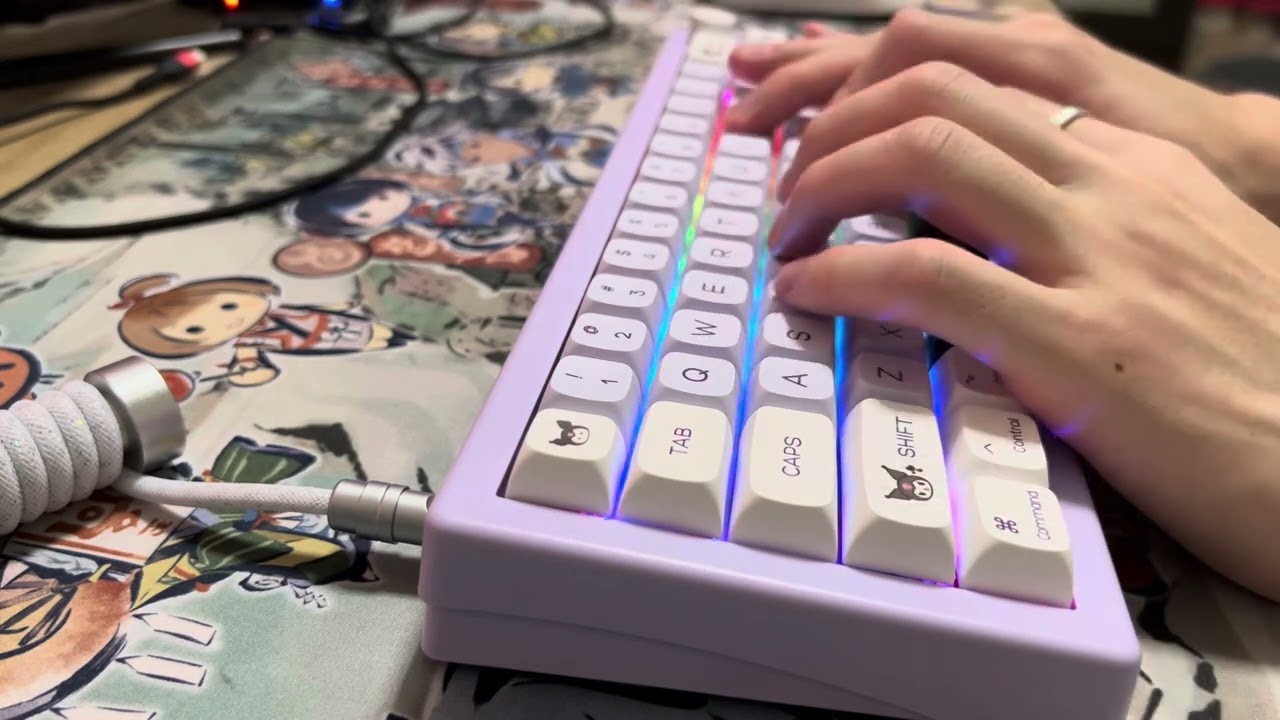 GMK67 | Haimu Heartbeats | PC Plate [Kuromi-themed Silent Office Keyboard]