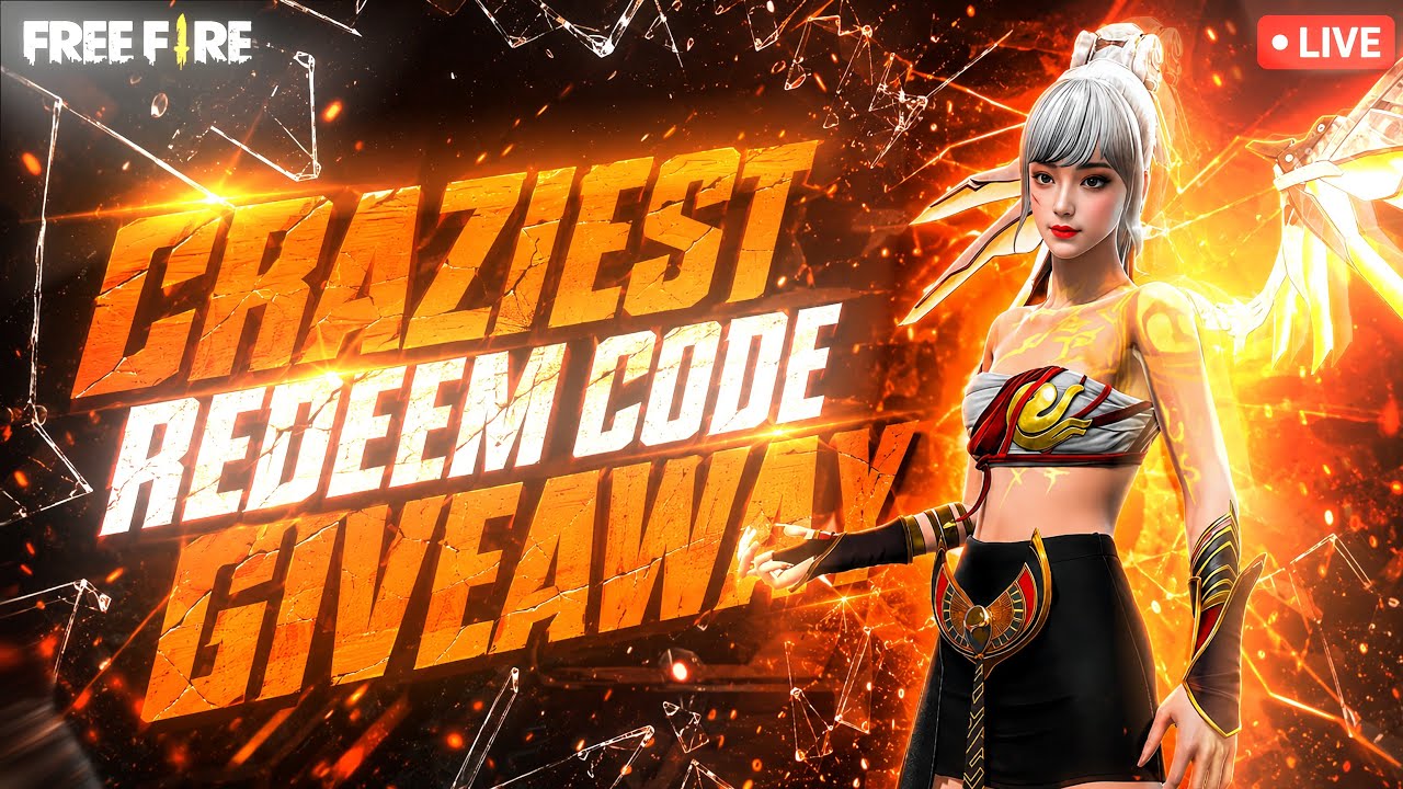 CRAZIEST REDEEM CODE GIVEAWAY 🎁 | FREE FIRE LIVE 🔴 - YouTube