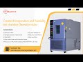 Environmental Test Chambers/Humidity Chamber | Climatic Chamber | Stability Chamber Operation video