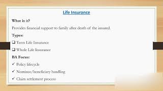 Types of Insurance for Business Analysts | Insurance Domain Explained in 10 Minutes