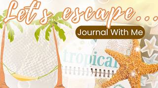 Light and Airy Tropical Journal Spread | Soft Coastal Collage | No Talking ASMR screenshot 5