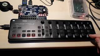 Synth, Sequencer and Drums with nanoKONTROL 2, a MIDI interface, VHDL and a Basys2 FPGA Board.