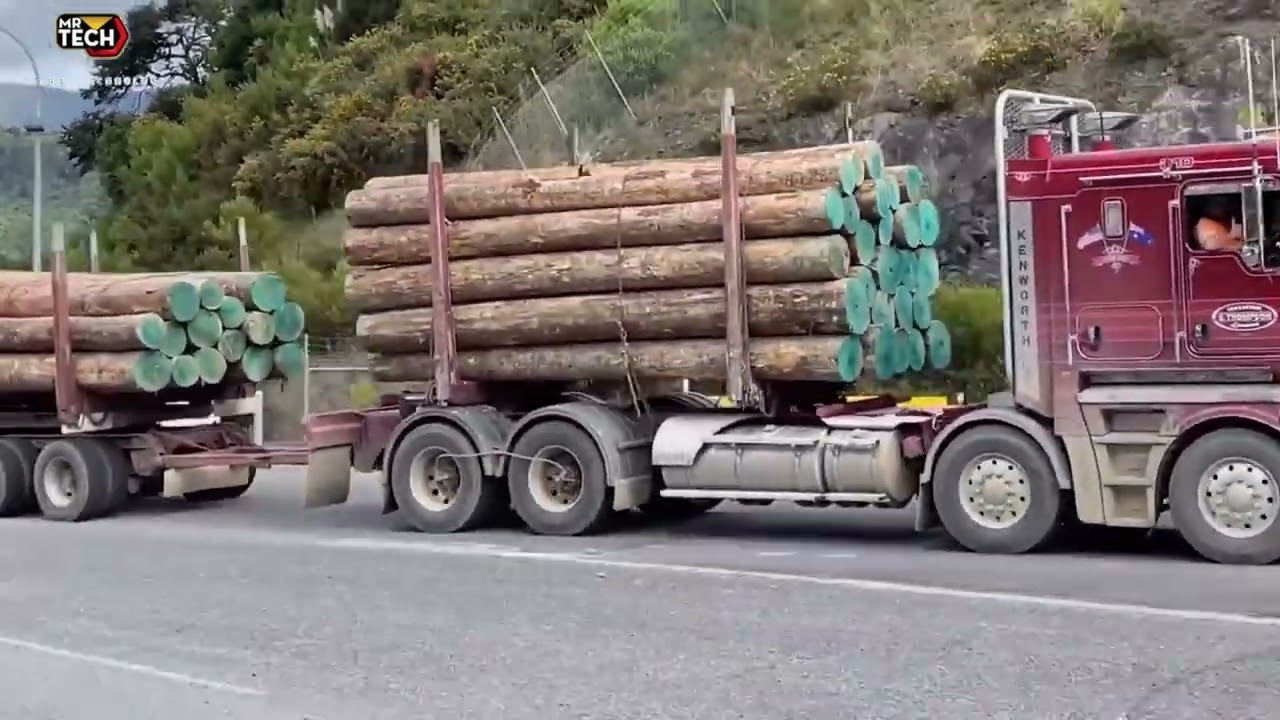 Extreme DANGEROUS Huge Wood Logging Truck | Biggest Heavy Equipment Machines #67