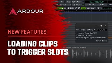 Ardour 7: Loading Clips to Trigger Slots