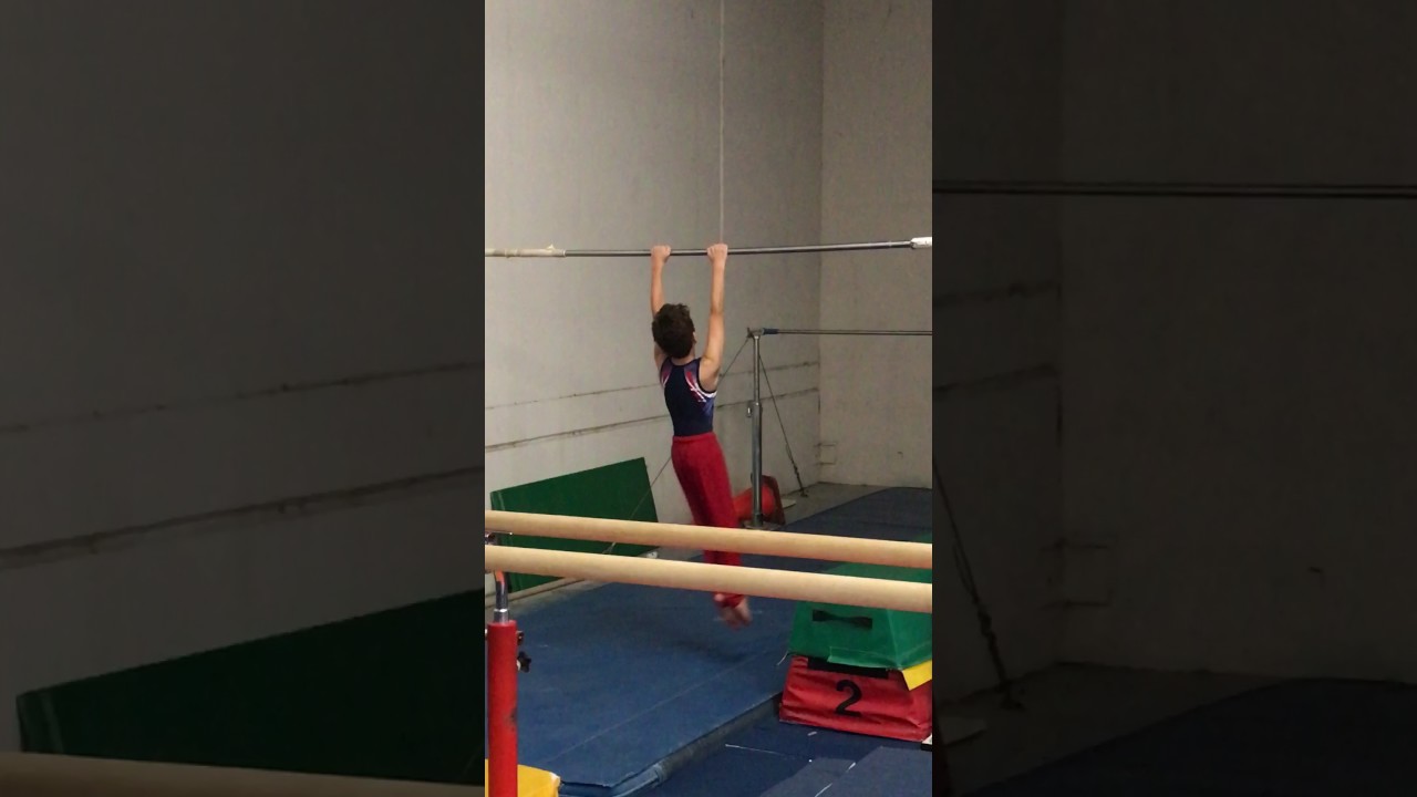 Level 4 boys high bar gymnastics routine YouTube
