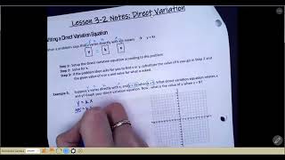 Lesson 3-2: Direct Variation