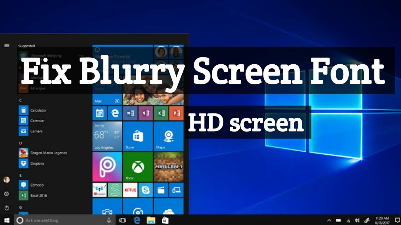 How To Fix Blurry Screen Font Windwos 10 tech limon bd - YouTube