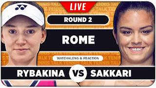 RYBAKINA vs SAKKARI • WTA Rome 2026 • LIVE Tennis Watchalong screenshot 4
