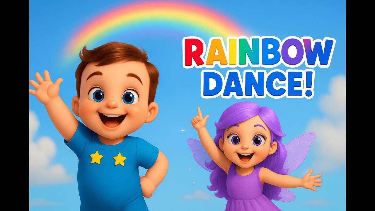 🌈 Rainbow Dance Party! Baby Dance + Learn Colors Super Fun Kids Song 🎶 ...