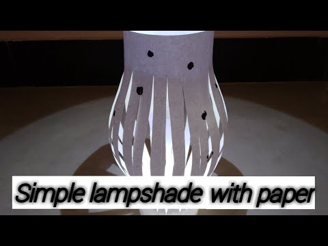 How to make a simple lampshade using paper - YouTube