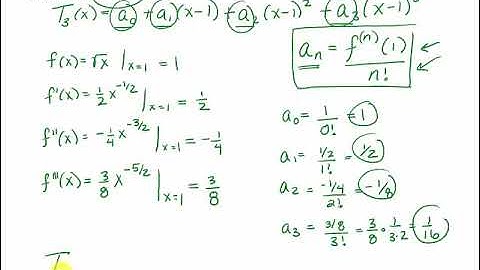 Building a Taylor Polynomial of degree 3, centered at x=1