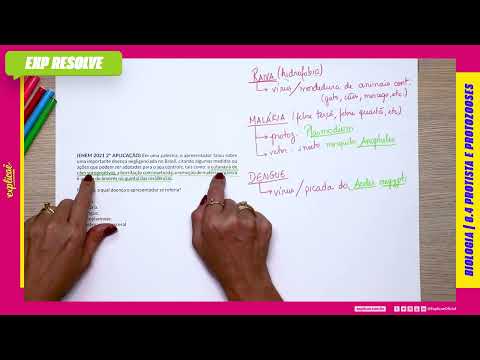 EM UMA PALESTRA, O APRESENTADOR FALOU SOBRE UMA IMPORTANTE DOENÇA (...) | PROTISTA E PROTOZOOSES
