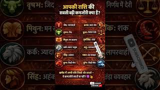 आपकी राशि की सबसे बड़ी कमजोरी क्या है? #astrology #zodiac #radheradhe #fyp #jyotish #rashifal