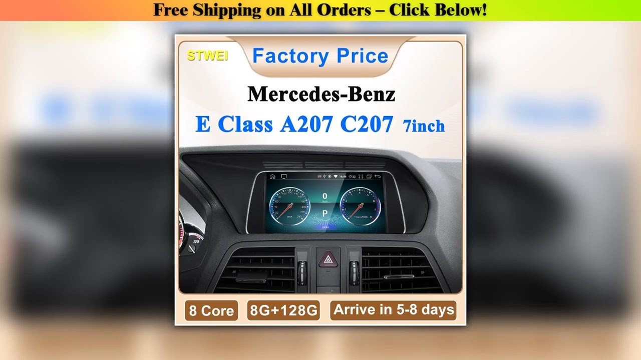 2025 New Factory Price 7inch Android 14 Car Multimedia Players For Mercedes Benz E Class W207 A207