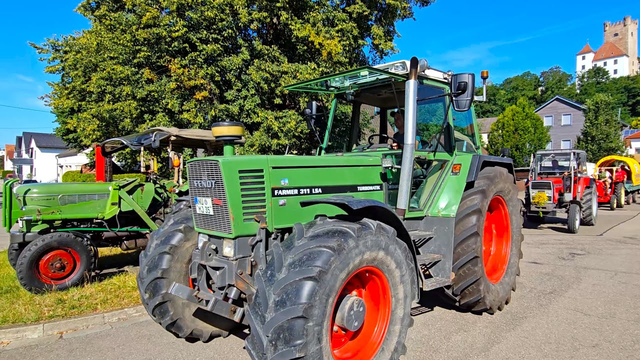 Historic tractor Oldtimer & Veteran & fire department parade in Germany 2025
