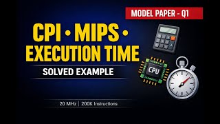 CPI, MIPS, and Execution Time Explained with Example | Computer Architecture Tutorial