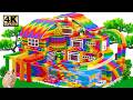 How To Build Mini Rainbow House With Sky Water Slide And Mini Underground Pool