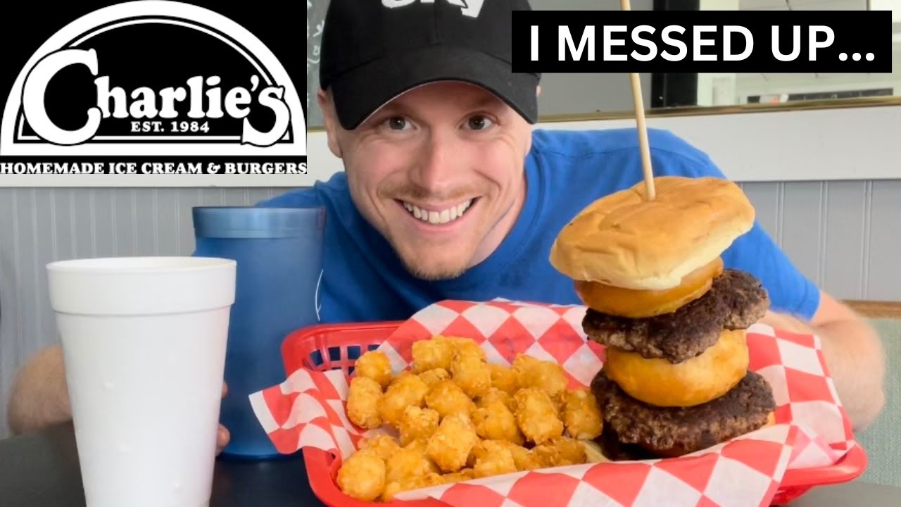 I REALLY MESSED UP - Triple Triple Challenge - Charlie's Homemade Ice Cream & Burgers (Sylvania, OH)