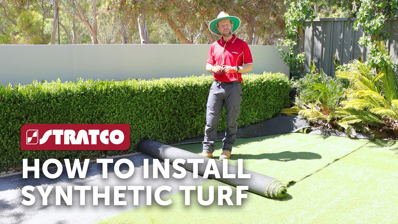 Turf Install Process Stratco | How To Install Synthetic Lawn Turf - YouTube