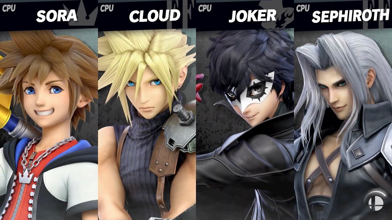 Ultimate - Sora vs Cloud vs Joker vs Sephiroth - YouTube.