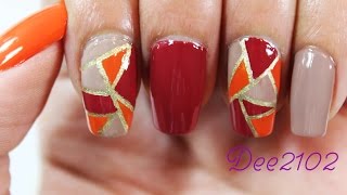 Fall Mosaic Nails | Dee2102
