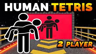 HUMAN TETRIS | SPACE🪐| CO-OP 2 Player 🔥| Viral Interactive Warm Up Game #humantetris #coopworkout screenshot 4