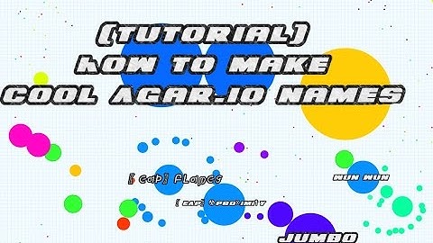 Agar.io/ How to make Cool Agar.io Names!