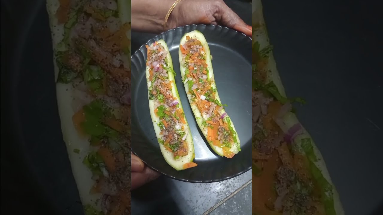 Cucumber Boat Salad #Cucumber#vegetable#easy to make#healthy 