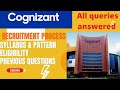Cognizant recruitment process and syllabus 2022/20/21/19 | cognizant all doubt solved |eligible