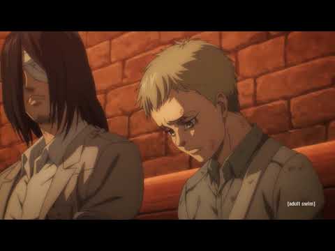 Reiner tries to commit suicide | Eren discussion with Falco about Keep Moving Forward Eng Dub