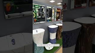 new designs bathroom mirrors &amp; wash besins in different colours #bathroom #mirror #design