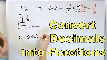 Learn to Convert Decimals to Fractions (Change a Decimal into a Fraction) - [21]