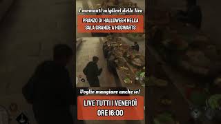Pranzo di Halloween nella sala grande a Hogwarts legacy