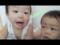 最近インカメを向けると喜ぶ双子