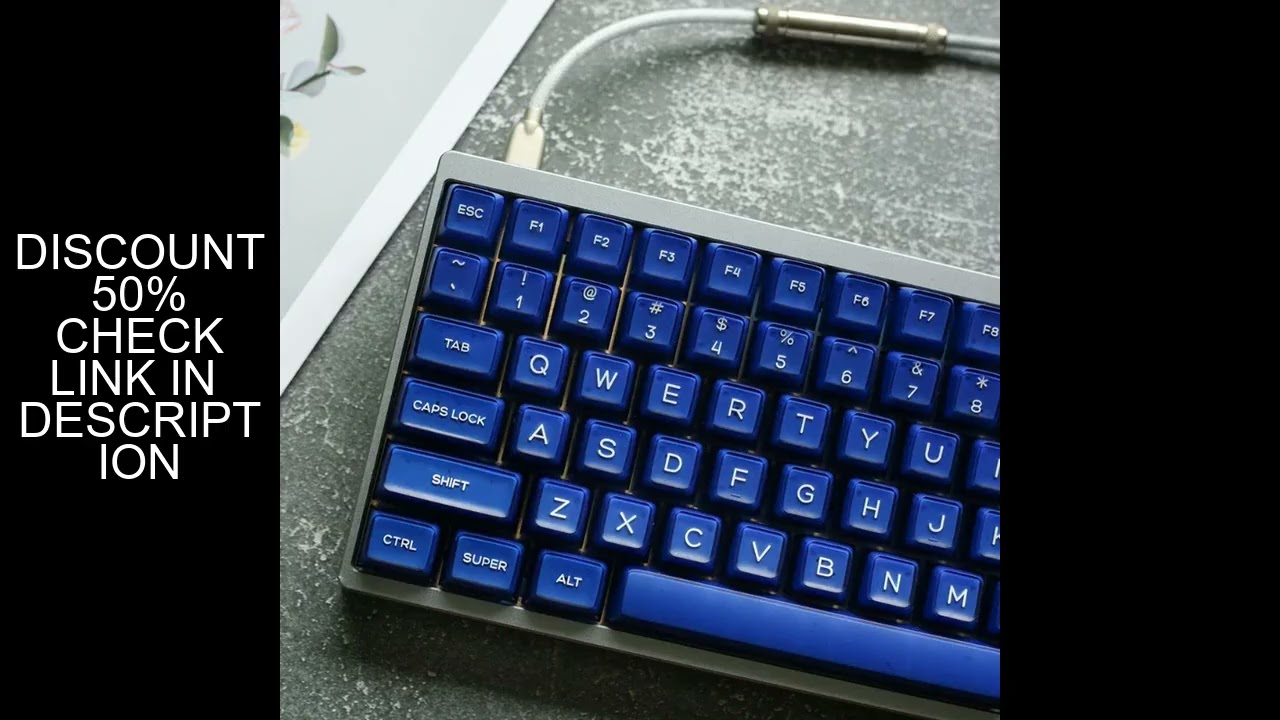 SA Profile PBT Keycap Set Custom Double Shot Klein Blue Keycaps for Mechanical Keyboard Game ISO Tra
