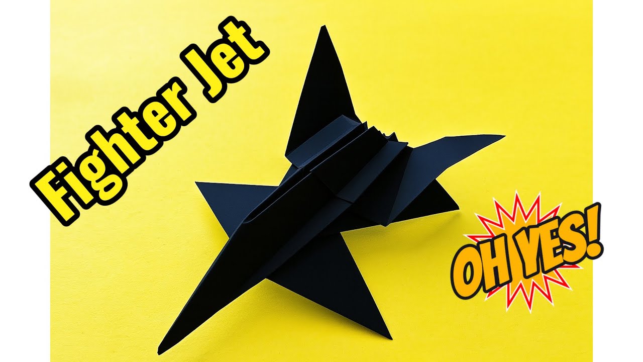 How to Make a Paper Fighter Jet | Easy Origami Jet Plane That Flies Far ...