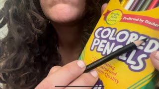 ASMR: Doing Your Makeup with Colored Pencils (Camera Tapping)