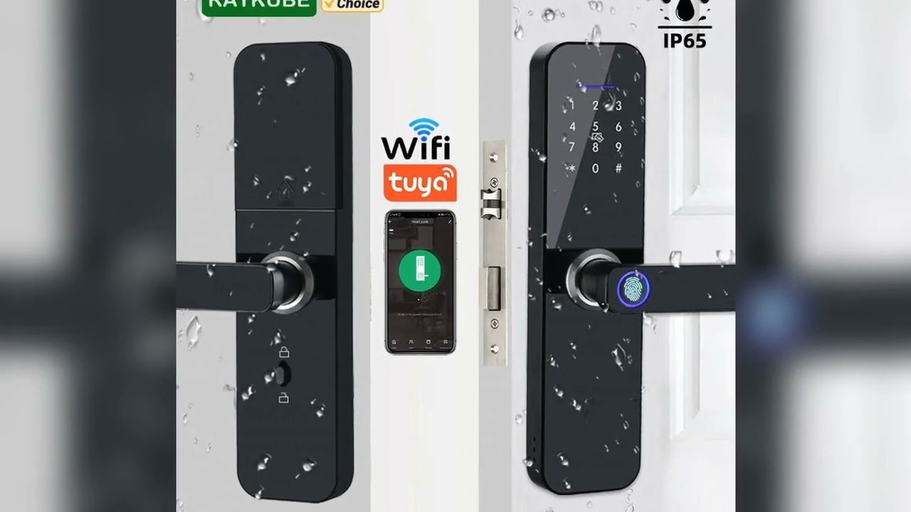 A must-have product! RAYKUBE F005 IP65 Waterproof Tuya Wifi Lock Electronic Smart Door Lock With F