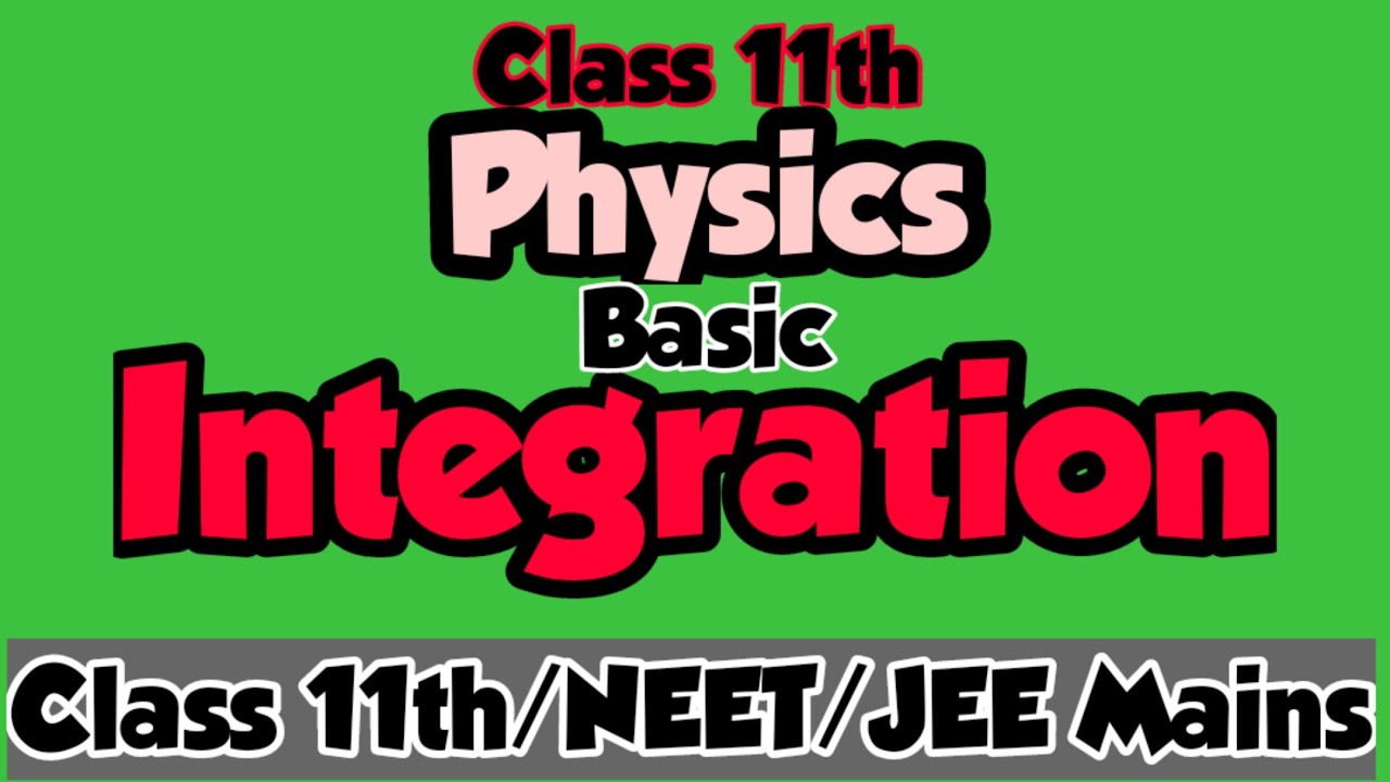 Basic integration For Physics ll Jee Forum by Bhawesh Singh Sir - YouTube