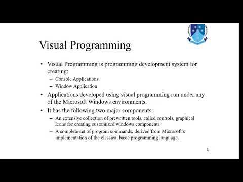 Lecture 1: Introduction to Visual Programming