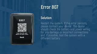E807 | Error Code