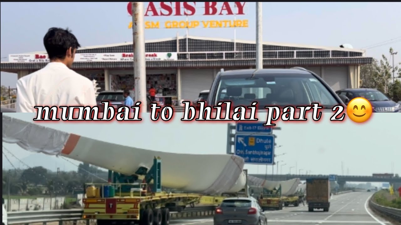 Mumbai to Bhilai Road Trip Part 2 | Highway Views, Dhaba Stop & Long Drive Vlog 🚗✨