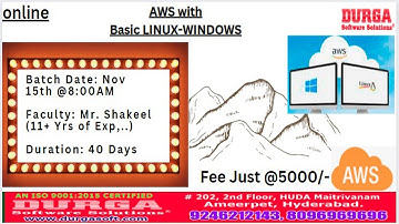 AWS with Basic LINUX-WINDOWS Online Training @ DURGASOFT