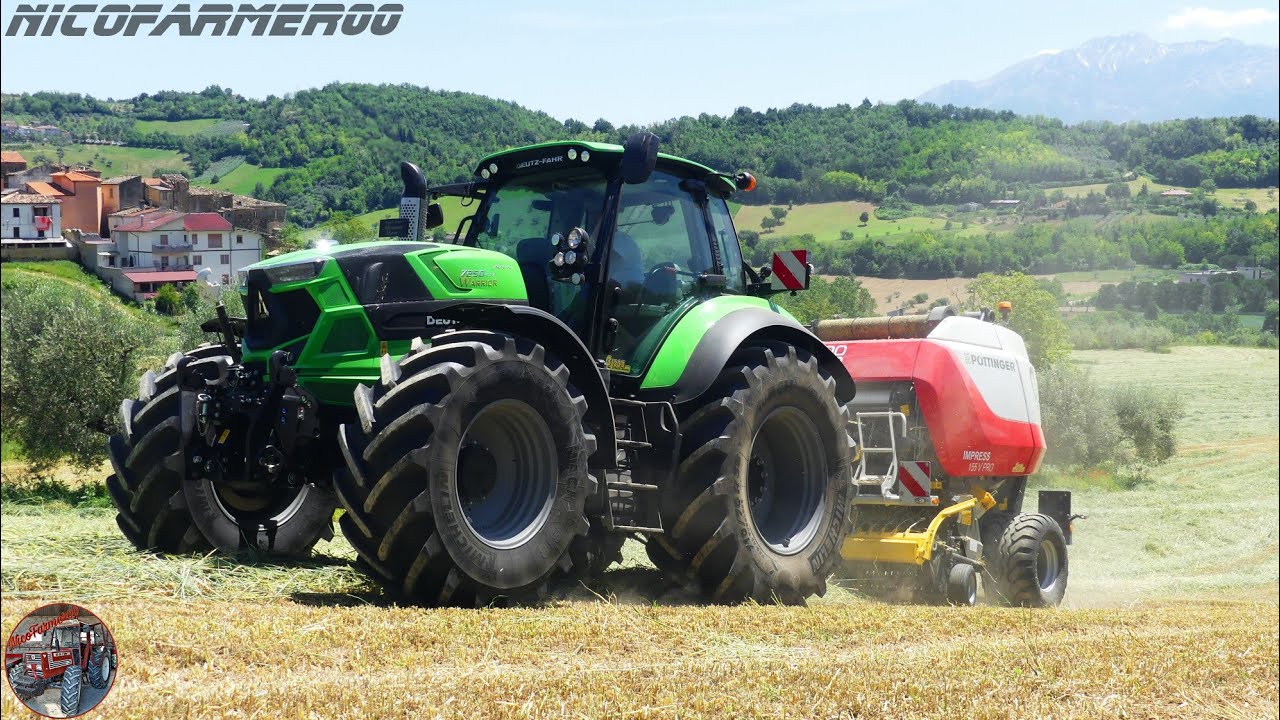 100% DEUTZ-FAHR & PÖTTINGER | PRESSATURA TRITICALE 2021 | ALLEVAMENTO MARTIN