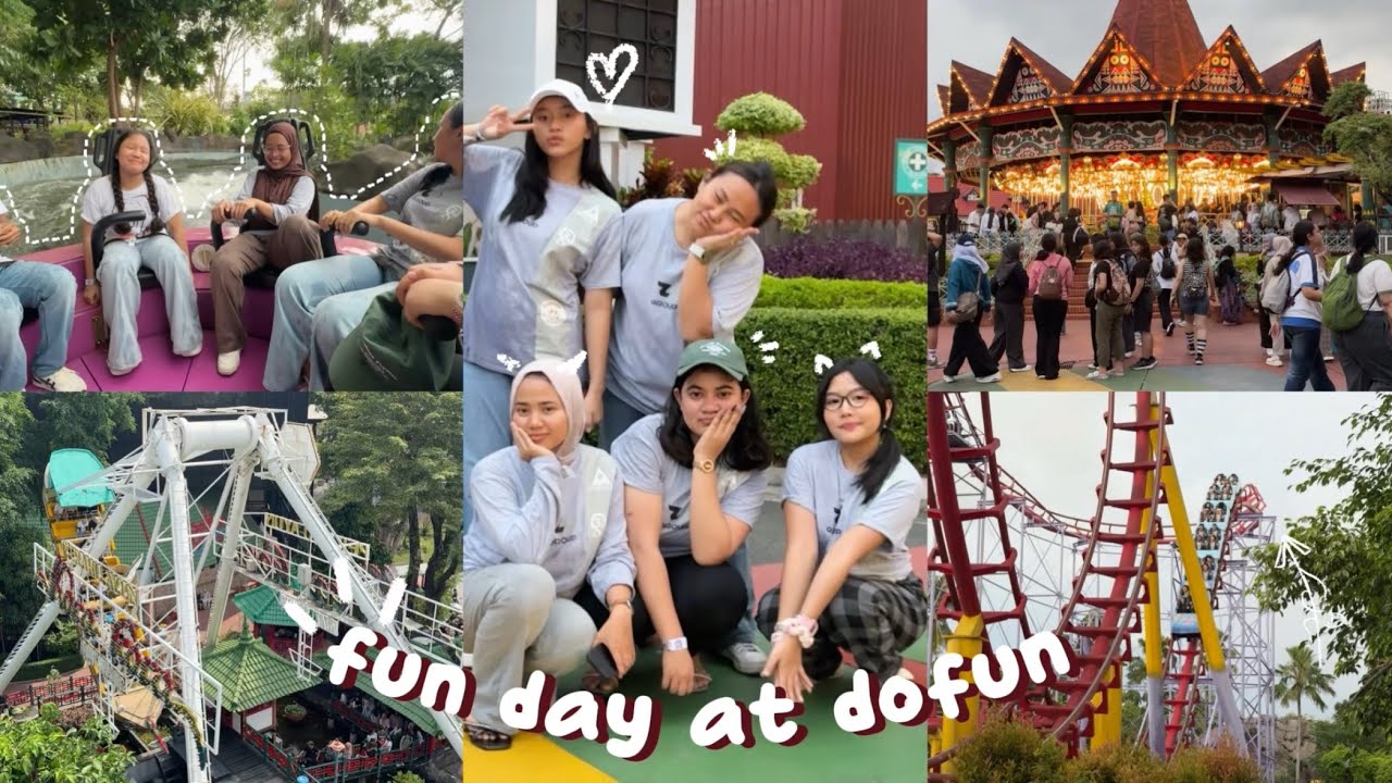 a day in my life at dufan🎢 ⭑.ᐟ - naik wahana ekstrim?! w/work partners, happy! 🧸ྀི⋆🐾°