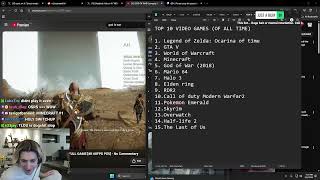 xQc shows his top 15 Games screenshot 4