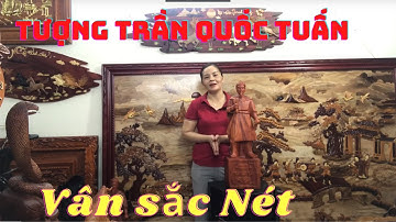 Tượng Trần Quốc Tuấn - Hưng Đạo Vương chất liệu gỗ trắc dây liền khối.